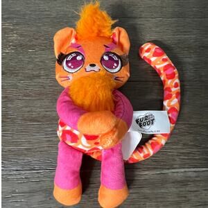 Fur by the Foot Orange Creamsicle Leopard Plush‎